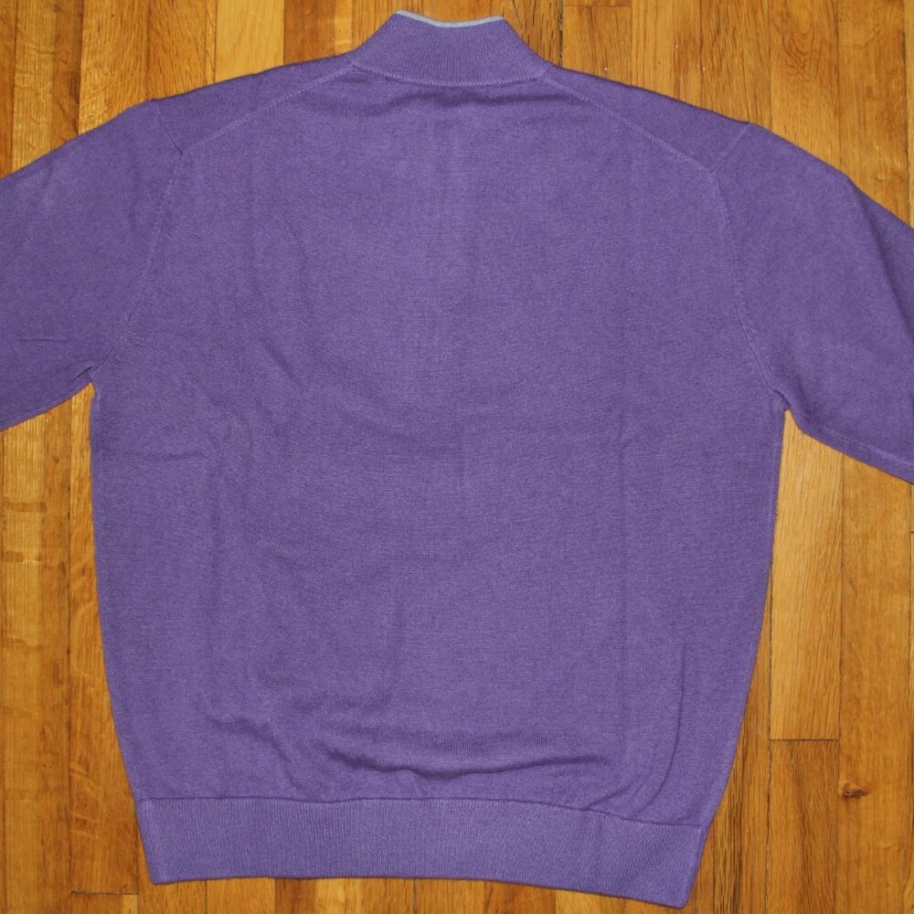 Greyson Clothiers Sebonack 1/4 Zip Golf Sweater Mens L Amalfi Wool Cashmere - Picture 4 of 5
